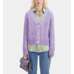 Cardigan Boutonne A Torsades Femme