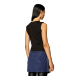 Top en maille milanaise avec plaque Oval D en métal