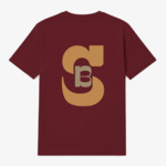 T-shirt manches courtes en coton avec imprimé SB dos rouge merlot