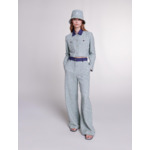 Pantalon large en tweed