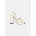 Sandales Kourtney-Craie en Cuir Laminé De Chèvre