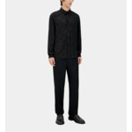 Chemise Jacquard Noire À Palmiers Homme