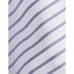 Chemise col figaret en popeline rayée marine