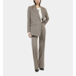 Pantalon Tailleur Ample À Carreaux Vichy Femme