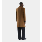 Manteau Long En Laine Mélangée Camel Homme