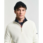 Ribbed Cotton Half-Zip Sweater