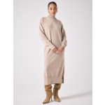 Robe en cachemire Maelly TERRE FUMEE