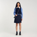 Jupe courte plissée cargo