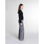 Pull en maille à col strassé