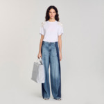 T-shirt à fleurs brodées