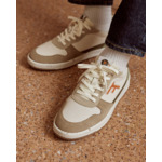 Baskets basses écrues, beiges & kaki