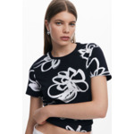 T-shirt à grande fleur