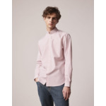 Chemise semi-ajustée rayée rouge