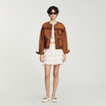 Jupe courte à volants