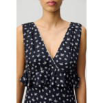 Robe longue volantée