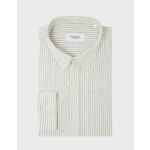 Chemise Gaspard rayée écrue et noire