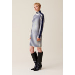 Robe marinière maille col montant
