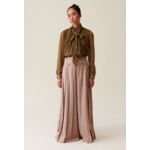 Blouse lavallière carreaux fluide