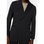 Veste Noire À Double Boutonnage En Nylon Stretch B Tech