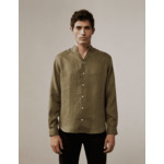 Chemise Carl en lin kaki