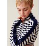 Robe marinière maille col montant