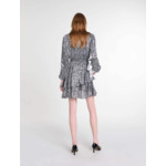 Robe courte volantée à sequins