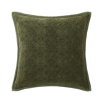 Yves Delorme - Housse de coussin en velours vert, Syracuse