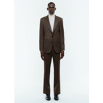 Costume ajusté en laine à chevrons