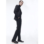 Costume ajusté en laine à plumetis