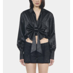 Top À Nœud Noir Femme