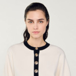 Cardigan bicolore en laine
