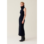 Robe maille zippée col montant
