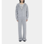 Sweatshirt À Capuche En Laine Et Cachemire Gris Femme