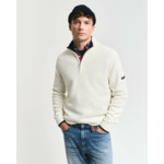 Ribbed Cotton Half-Zip Sweater