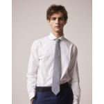 Cravate en seersucker rayée marine