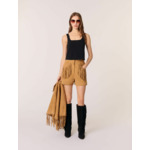 Short à franges en nubuck