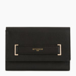Petit portefeuille zippé Judith en cuir grainé
