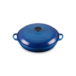 Faitout campagnard 30cm en fonte émaillée bleu azur