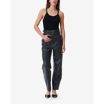 Pantalon Carotte En Cuir Bratis