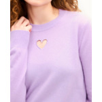 Pull Col Rond Cœur Ajouré