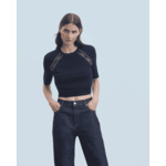 Top Manches Courtes Ouvertures et Broderies