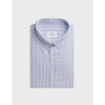 Chemise classique à carreaux bleus