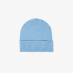 Bonnet en laine uni chiné bleu ciel