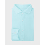 Chemise Aristote en lin turquoise
