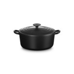 Cocotte ronde 24cm en fonte émaillée noire