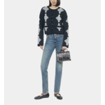 Cardigan En Alpaga À Losanges Gris Femme