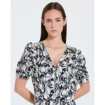 Robe longue évasée à imprimé floral