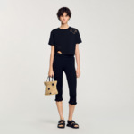 T-shirt à broderie fleur hawaïenne