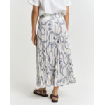 Sailing Print Pleated Skirt