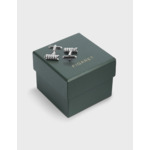 Boutons de manchette corde torsadée argenté